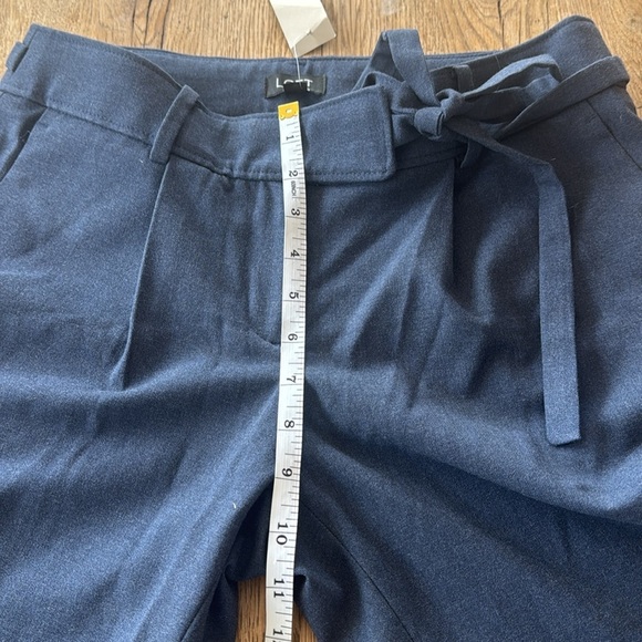 LOFT grey/ blue tie waist trousers NWT - Picture 3 of 7